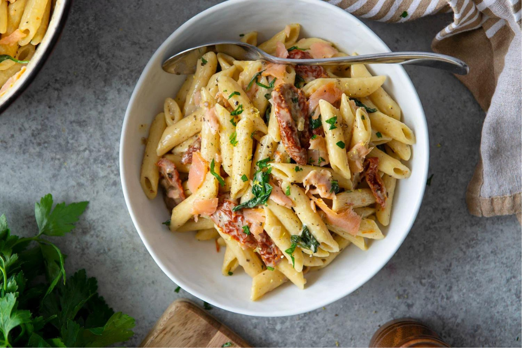 FISH & SHRIMP SPINACH PASTA